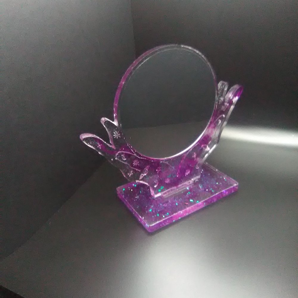 Purple Hand Held Mirror